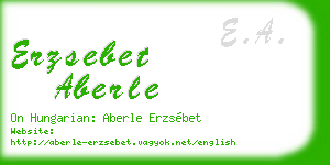 erzsebet aberle business card